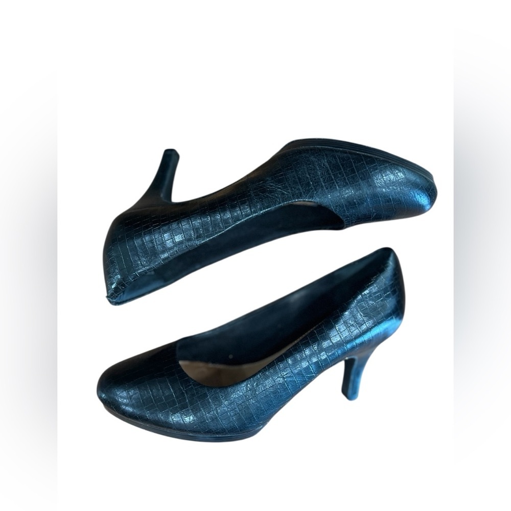 Women’s Clarks black python tempt Artisan heels-6.5 - Picture 3 of 8